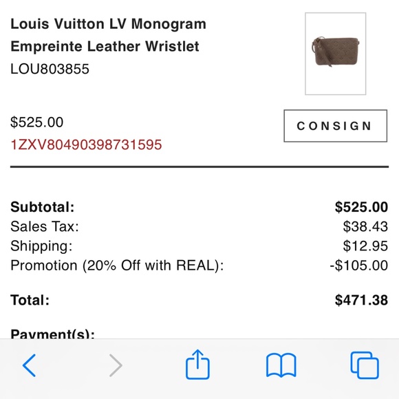 Louis Vuitton LV Monogram Empreinte Leather Wristlet - Picture 2 of 10